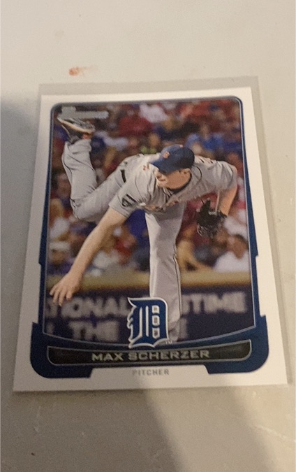 2012 Bowman #164 Max Scherzer — front