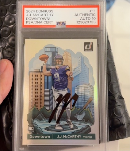 2024 Donruss #11 J.J. McCarthy Downtown — front