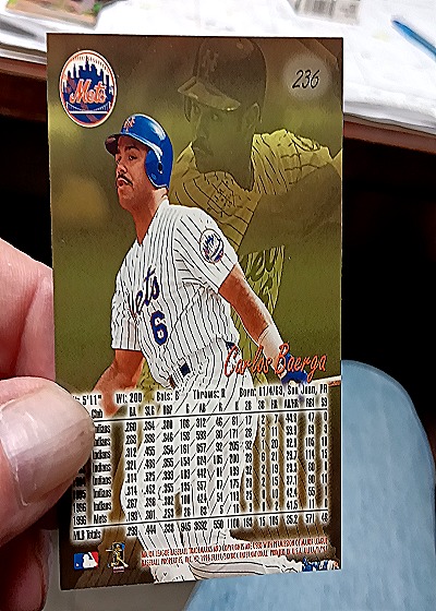 1997 Fleer Ultra #236 Carlos Baerga — back
