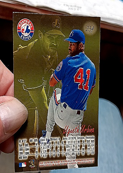 1997 Fleer Ultra #234 Ugueth Urbina — back