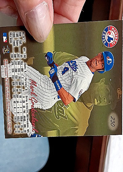 1997 Fleer Ultra #230 Mark Grudzielanek — back