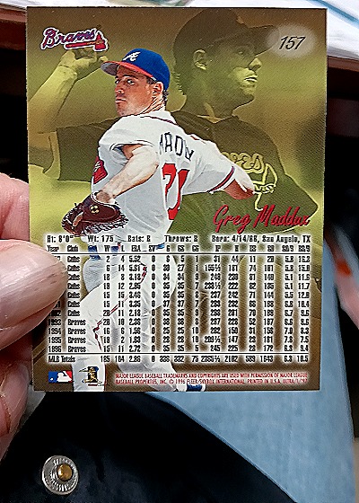 1997 Fleer Ultra #157 Greg Maddux — back