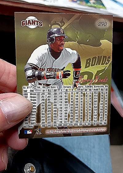 1997 Fleer Ultra #290 Barry Bonds — back