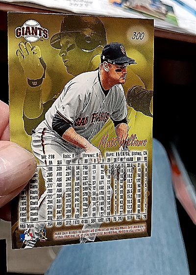 1997 Fleer Ultra #300 Matt Williams — back