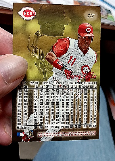 1997 Ultra #177 Barry Larkin — back