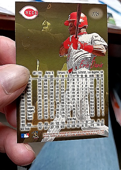 1997 Fleer Ultra #176 Eric Davis — back