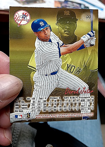 1997 Fleer Ultra #99 Derek Jeter — back