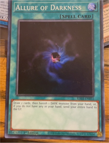 2020 Yu-Gi-Oh! RA03-EN055 Allure of Darkness — front