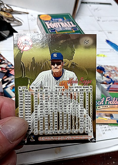 1997 Fleer Ultra #96 Wade Boggs — back