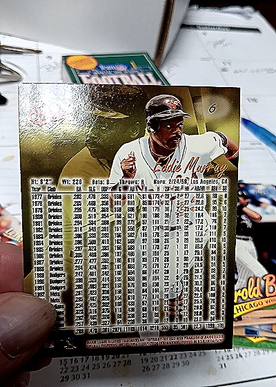 1995 Fleer Ultra #6 Eddie Murray — back