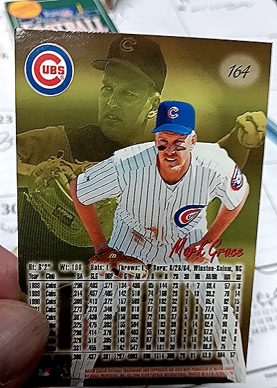 1992 Donruss #164 Mark Grace — back