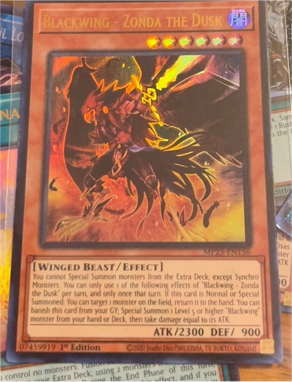 2023 Yu-Gi-Oh! MP23-EN156 Blackwing - Zonda the Dusk — front