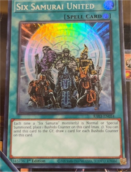 2020 Yu-Gi-Oh! RA03-EN054 Six Samurai United — front