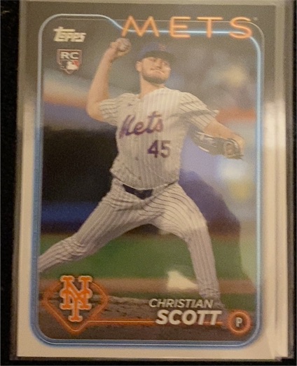 2024 Topps Chrome Update #USC161 Christian Scott Rookie RC Mets — front