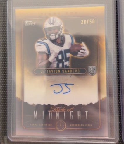 2024 Topps Midnight Stroke of Midnight #SMA-JTS Ja'Tavion Sanders RC Auto — front