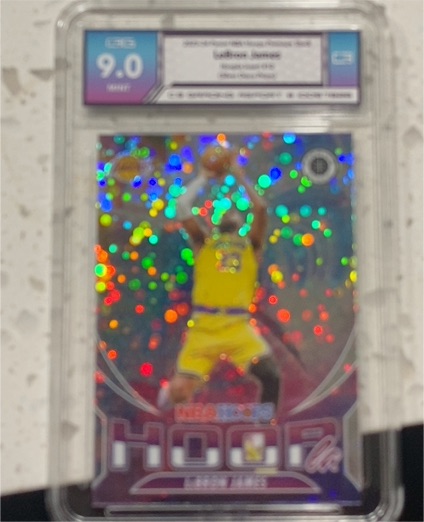 2023-24 Panini NBA Hoops Premium Stock Hoopla Disco #9 LeBron James — front