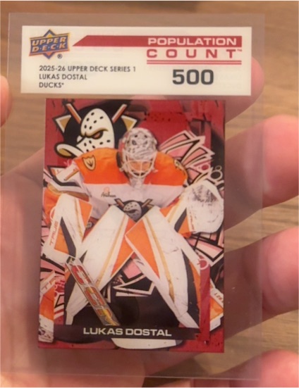 2025-26 Upper Deck Series 1 Population Count #PC-21 Lukas Dostal — front