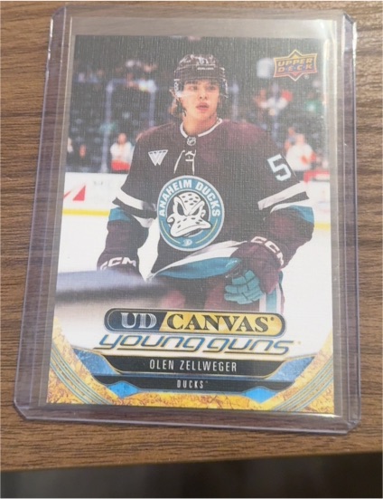 2024-25 Upper Deck Series 1 UD Canvas Young Guns #C-101 Olen Zellweger — front
