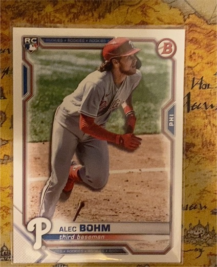 2021 Bowman #2 Alec Bohm RC Rookie Phillies — front