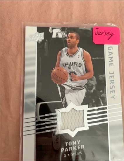 2008-09 Upper Deck UD Game Jersey #GA-PA Tony Parker — front