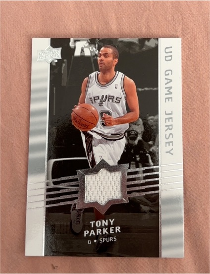 2008-09 Upper Deck UD Game Jersey #GA-PA Tony Parker — front