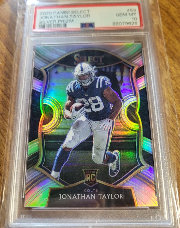 2020 Panini Select #53 Jonathan Taylor Silver Prizm Rookie — front