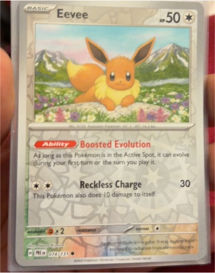 2025 Pokémon SV: Prismatic Evolutions #074 Eevee — front