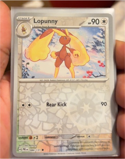 2022 Pokémon Scarlet & Violet Prismatic Evolutions #084 Lopunny — front
