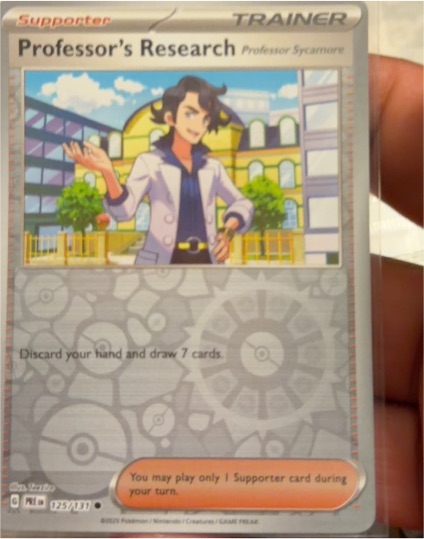 2025 Pokémon Prismatic Evolutions #125 Professor's Research [Professor Sycamore] — front