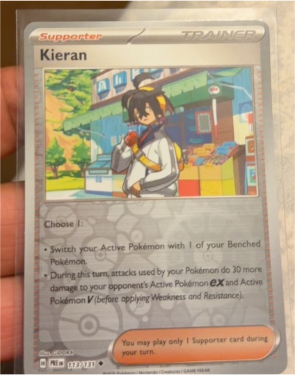 2021 Pokémon Prismatic Evolutions #113 Kieran — front