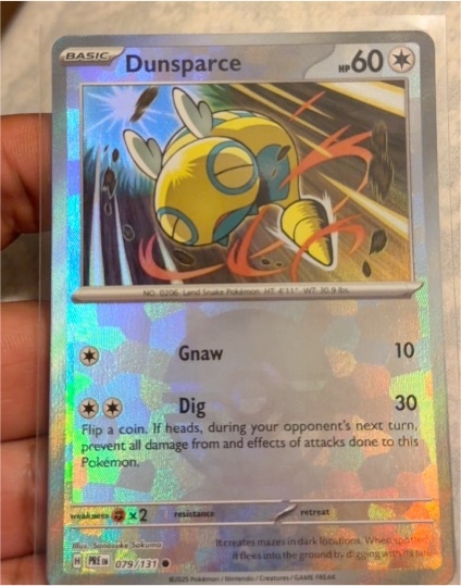 2025 Pokémon S&V Prismatic Evolutions #079 Dunsparce — front