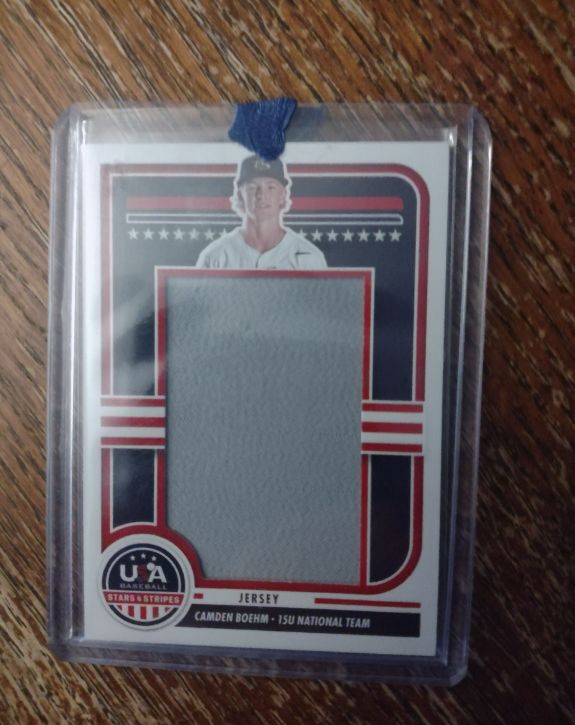 2025 Panini USA Baseball Stars & Stripes Camden Boehm Jersey Patch — front