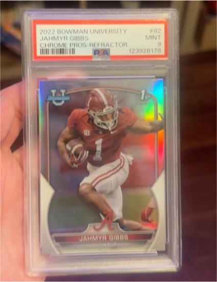 2022 Bowman University Chrome #82 Jahmyr Gibbs — front