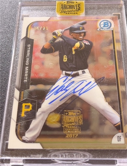 2017 Topps Archives Signature Series #1 Starling Marte — front