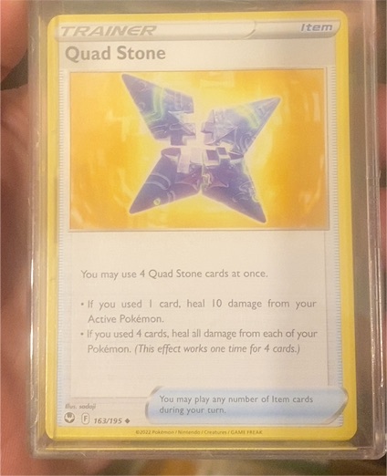 2022 Pokémon Sword & Shield Silver Tempest #163 Quad Stone — front