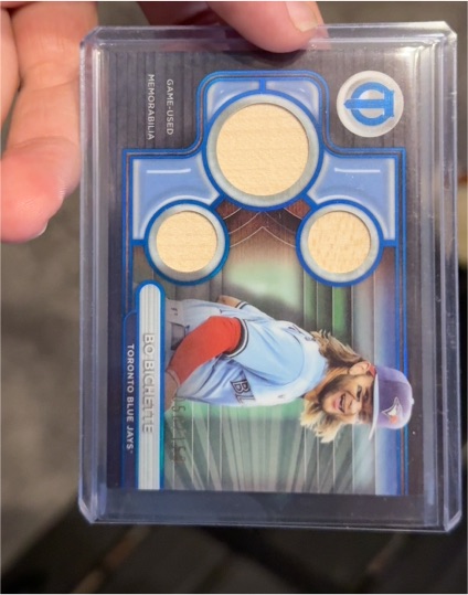2024 Topps Tribute Triple Relic Bo Bichette — front