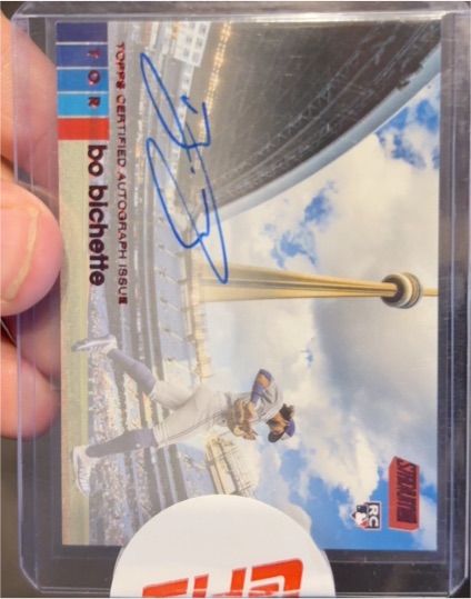 2020 Topps Stadium Club Autograph Black #ABB Bo Bichette — front