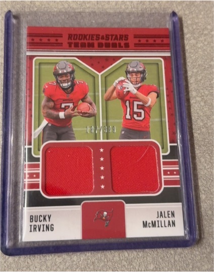 2024 Panini Rookies and Stars Team Duals #TD-BIJM Bucky Irving / Jalen McMillan — front