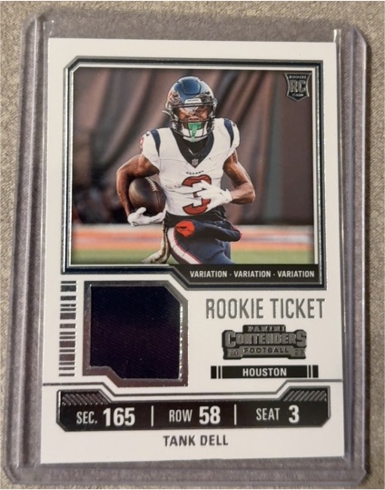 2023 Panini Contenders Rookie Ticket Patch Variation #TS26V Tank Dell — front