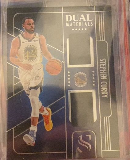 2024-25 Panini Silhouette Dual Materials #DMA-CUR Stephen Curry — front