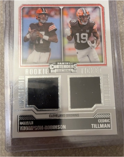 2023 Panini Contenders #DS-7 Dorian Thompson-Robinson / Cedric Tillman — front
