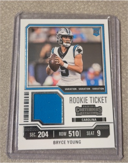 2023 Panini Contenders Rookie Ticket Swatches #TS41V Bryce Young — front