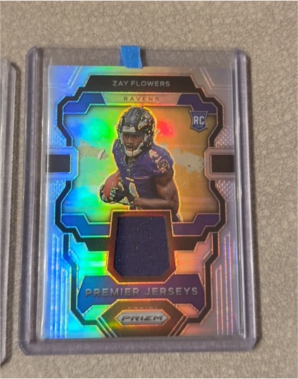2023 Panini Prizm Premier Jerseys #PJ-ZF Zay Flowers Rookie Ravens — front