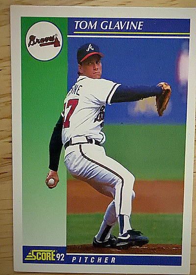 1992 Score #450 Tom Glavine — front
