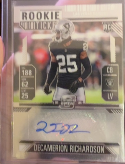 2024 Panini Contenders Optic #188 Decamerion Richardson Rookie Ticket — front