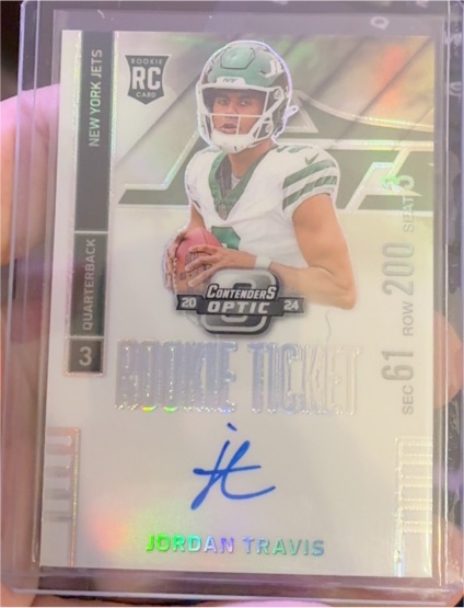 2024 Panini Contenders Optic #3 Jordan Travis Rookie Ticket — front