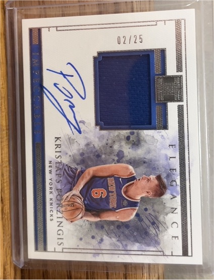 2016-17 Panini Impeccable Elegance #EV-KP Kristaps Porzingis — front
