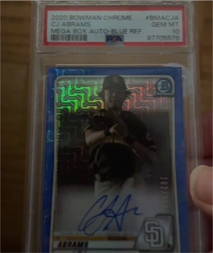 2020 Bowman Chrome #BMACJA CJ Abrams — front