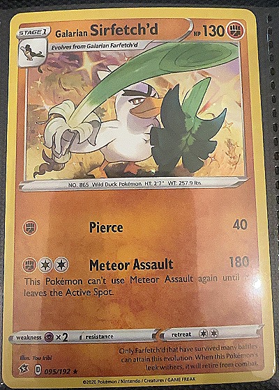 2020 Pokemon Rebel Clash #095 Galarian Sirfetch'd — front