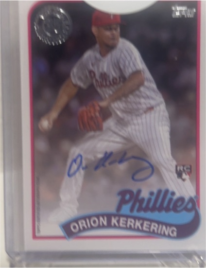 2024 Topps Update 1989 Topps Baseball Autographs Orion Kerkering #89BA-OK Rookie Auto RC — front